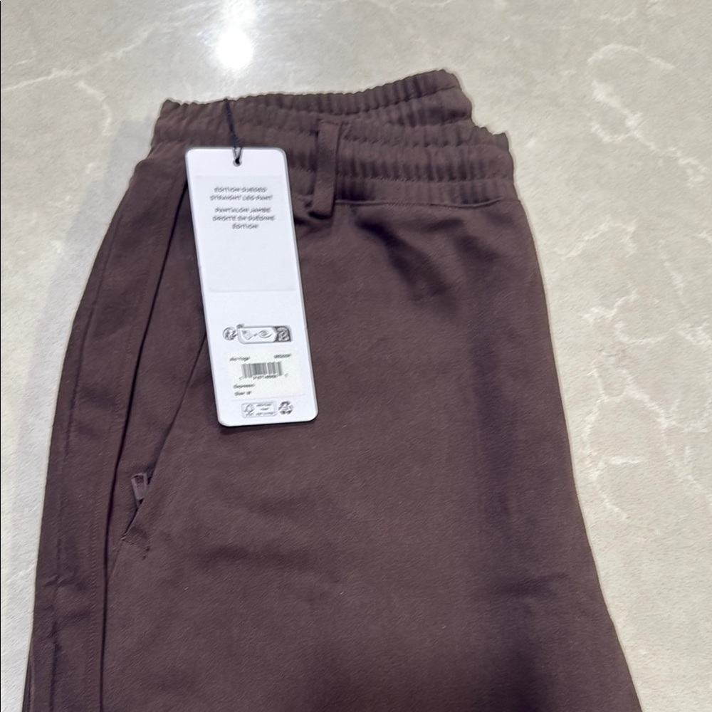 ALO Yoga Edition Sueded Straight Leg Pant - Espresso - Espresso / M - Picture 4 of 6